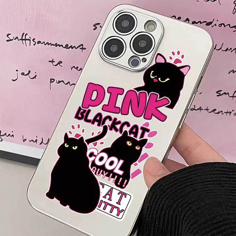 Vỏ điện thoại mèo chống sốc trong suốt tương thích cho IPhone 11 13 14 12 Pro 7 8 6s Plus XS Max X XR Vỏ mềm mại dễ thương Vỏ silicon TPU