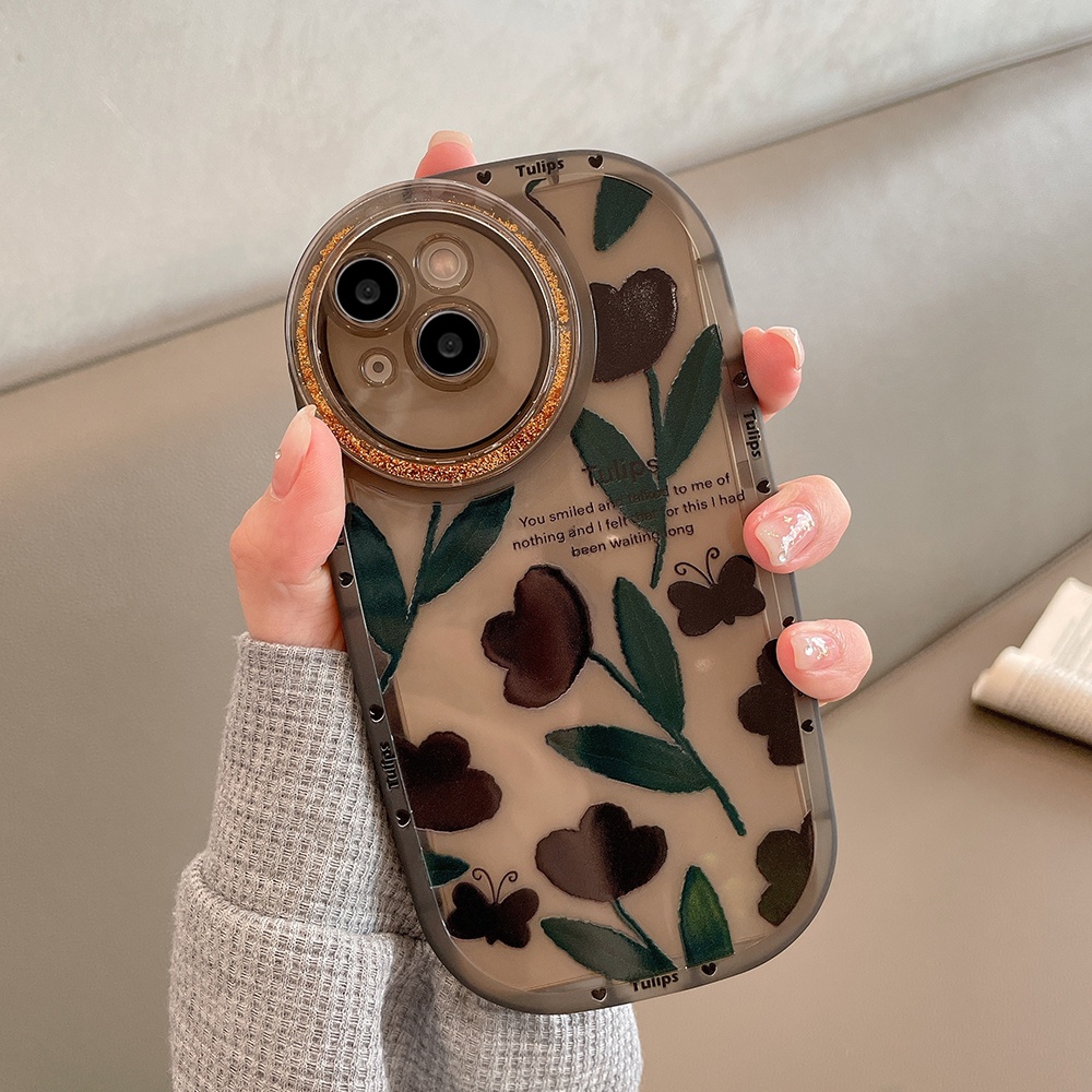 Ốp Điện Thoại TPU Mềm Chống Rơi Phối Kim Tuyến Nước Cho Iphone 14 13 12 11 Pro Max