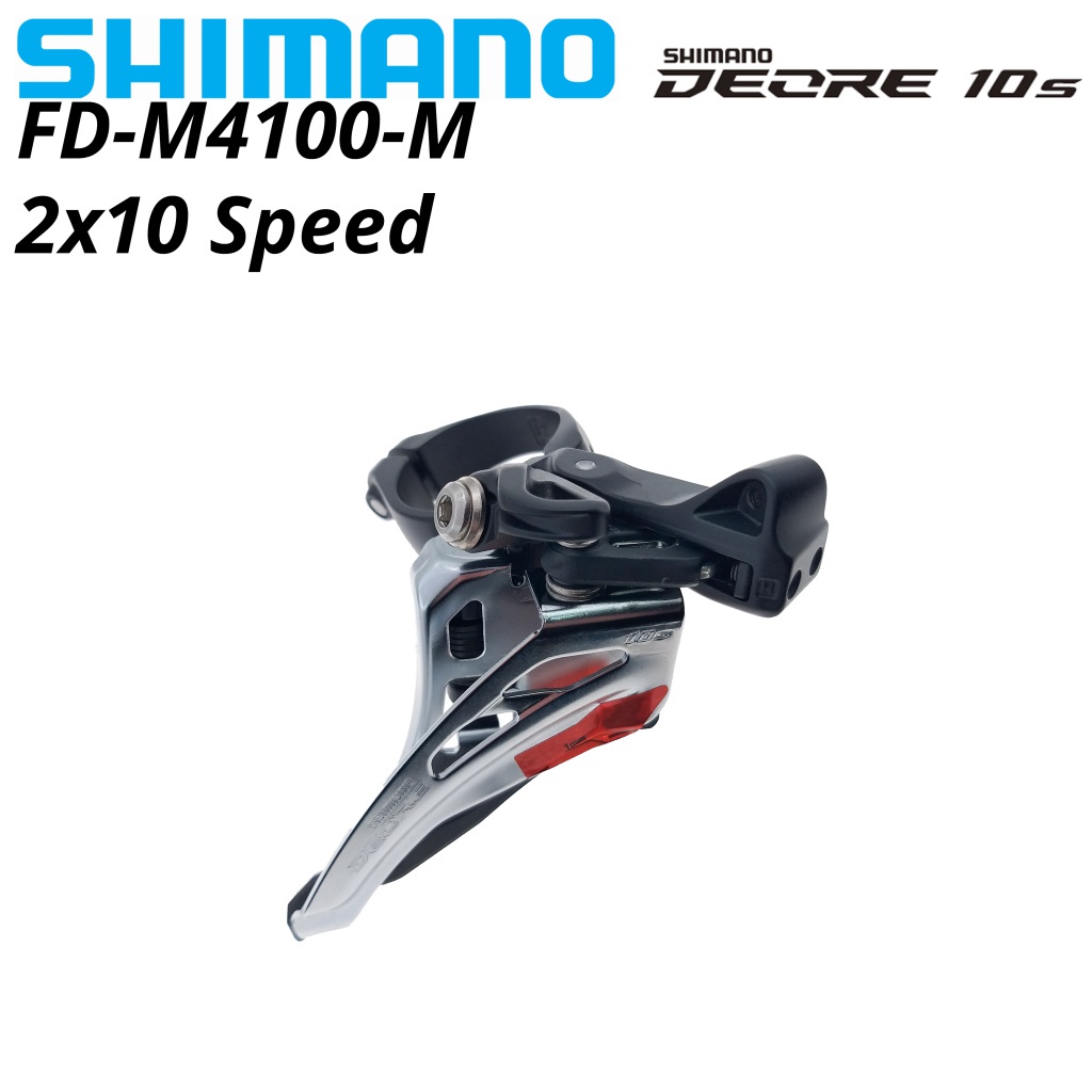 Shimano DEORE FD M4100 M5100 Derailleur phía trước FD-M4100-M FD-M5100 BÊN SWING Kẹp Dây Gắn 2x10 Tố