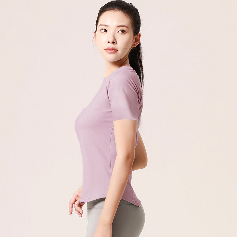 Áo Thun Thể Thao Tay Ngắn Phối Lưới Thoáng Khí Nhanh Khô Thời Trang Mùa Hè Cho Nữ