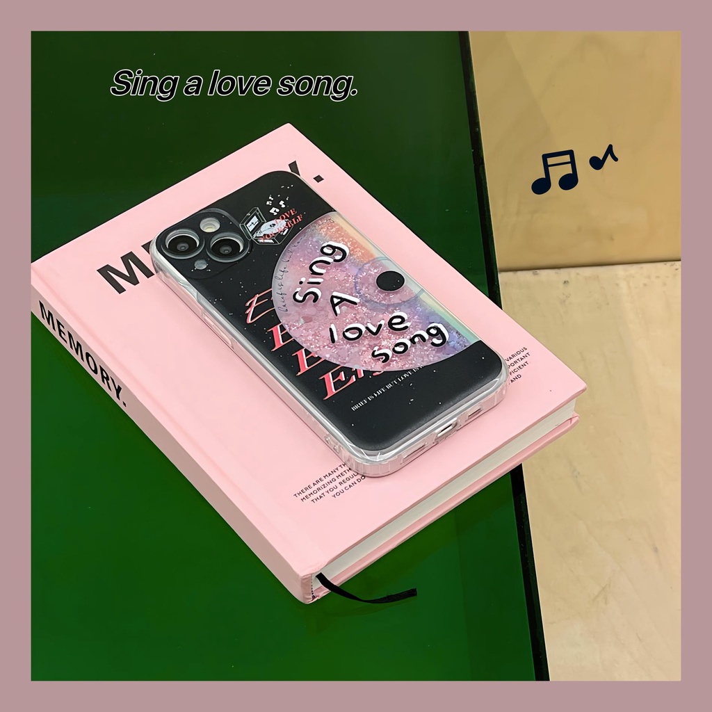 Ốp Điện Thoại TPU Dẻo Họa Tiết CD Có Nước Kim Tuyến Lấp Lánh Chống Rơi Cho iPhone11 12 13 14 Pro Max