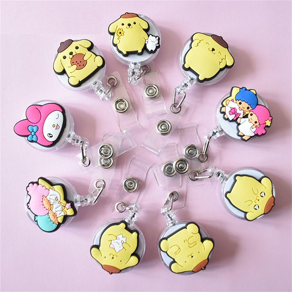 LANFY Giá Đỡ Gắn Huy Hiệu Dây Rút Hình Chú Chó Pudding Đáng Yêu Cho Học Sinh