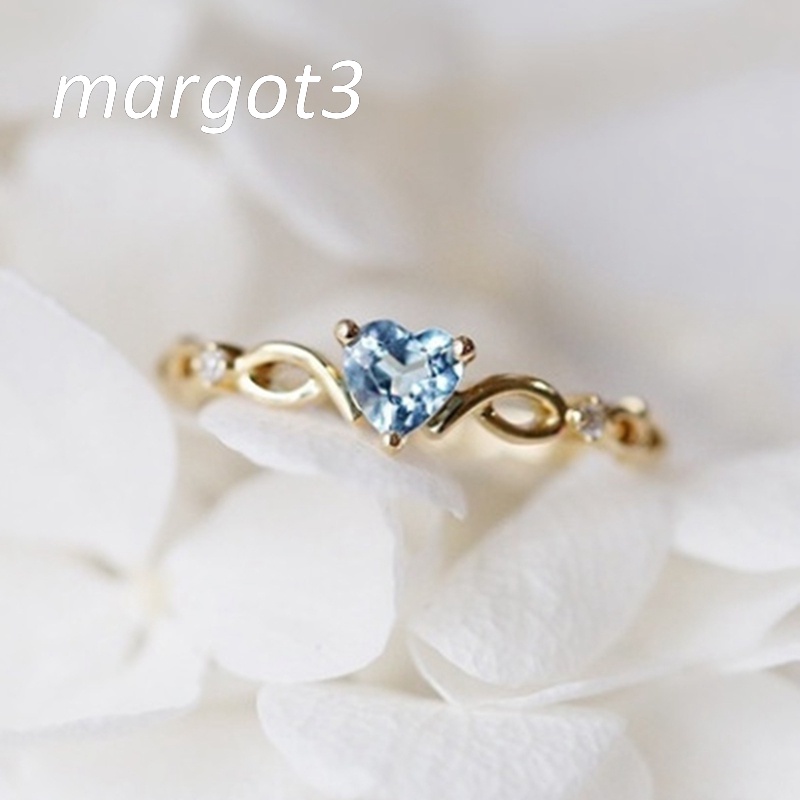 Nhẫn Đính Đá Zircon Hình Trái Tim Đơn Giản Thời Trang Hàn Quốc Cho Nữ