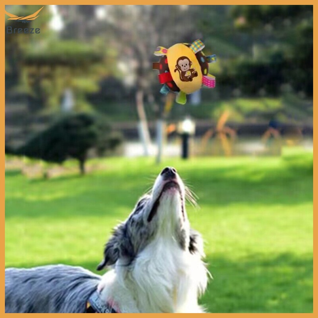 Đồ Chơi Bóng Nhồi Bông Mềm Mại Thoải Mái Có Chuông Kêu Vui Nhộn Dành Cho Cún Cưng