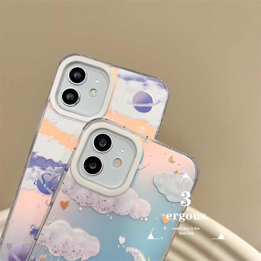 Ốp Điện Thoại Mềm Chống Sốc Màu Gradient Cho IPhone 14 13 12 11 Pro Max SE2020 X XR Xs Max 7 8 Plus