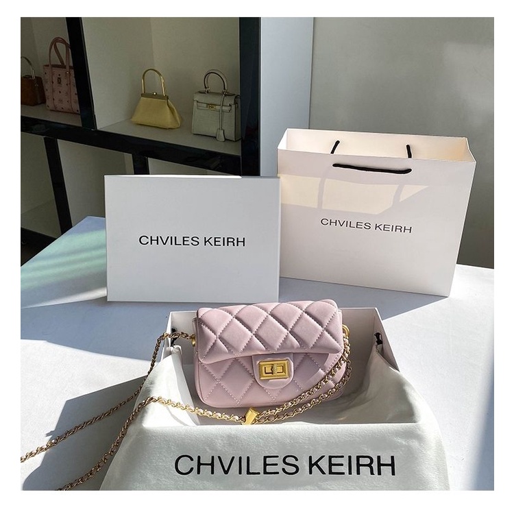 Túi Xách Đeo Vai Phối Dây Xích Đính Đá Thời Trang 2023 Dành Cho Nữ