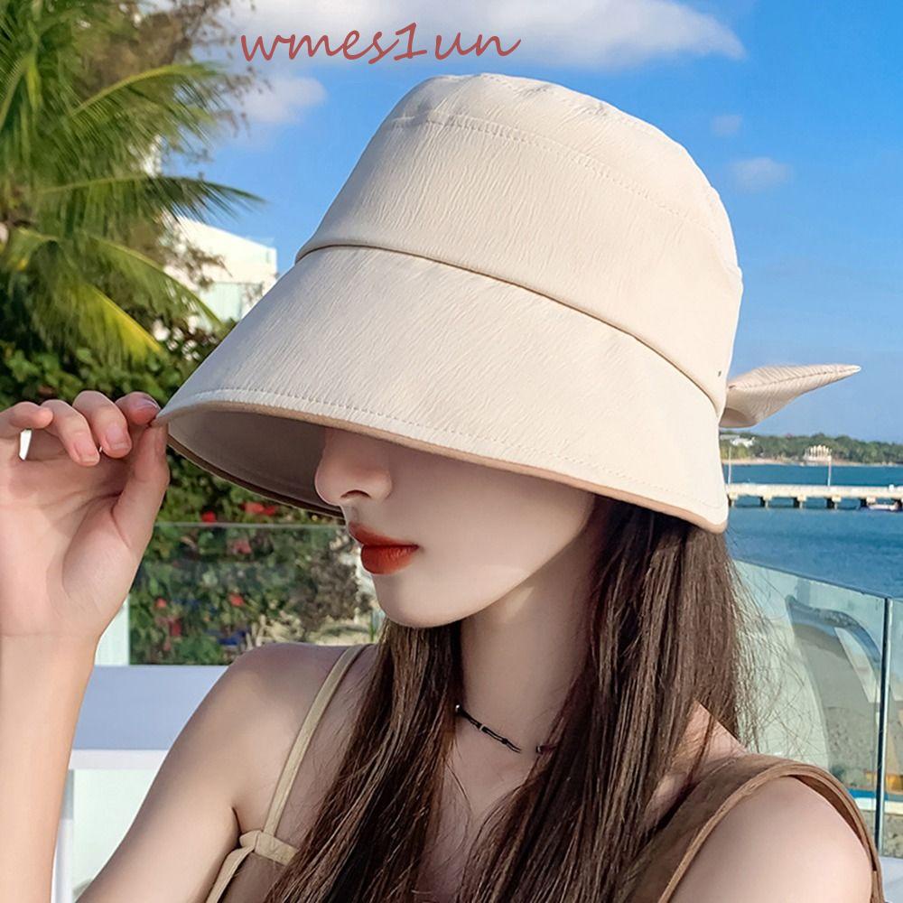 Mũ Tai Bèo Chống Nắng / Tia UV Đính Nơ Thời Trang Mùa Hè Xinh Xắn WMES15H