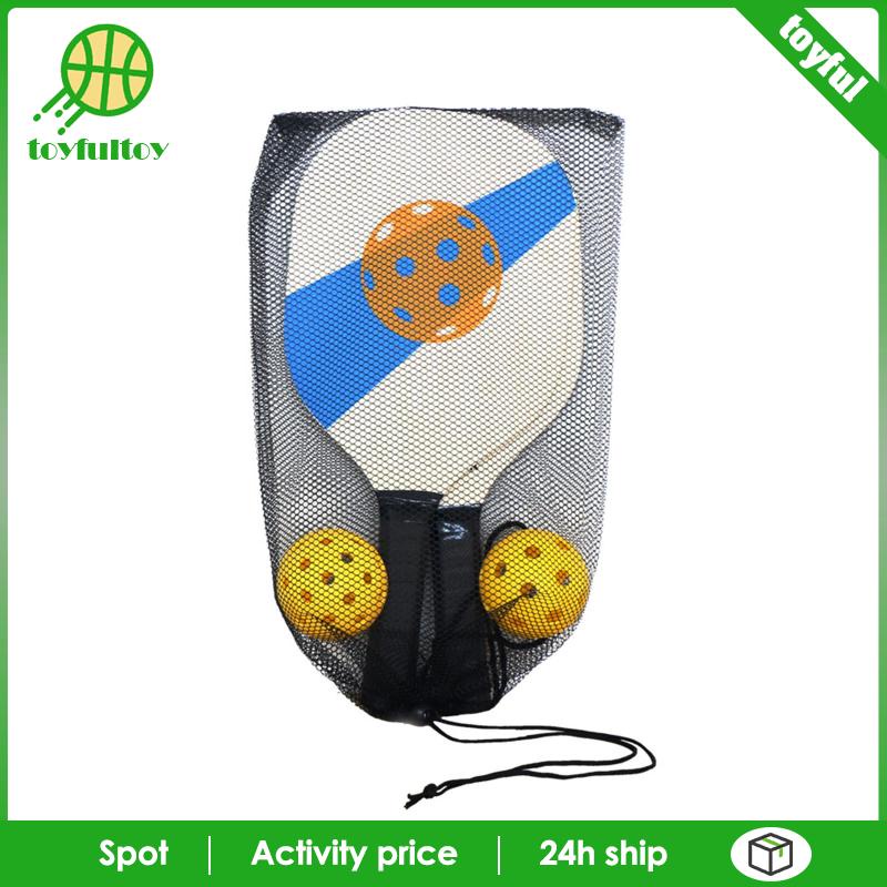 Set 2 Vợt Gỗ + 2 Quả Bóng Đồ Chơi Cho Người Mới Bắt Đầu