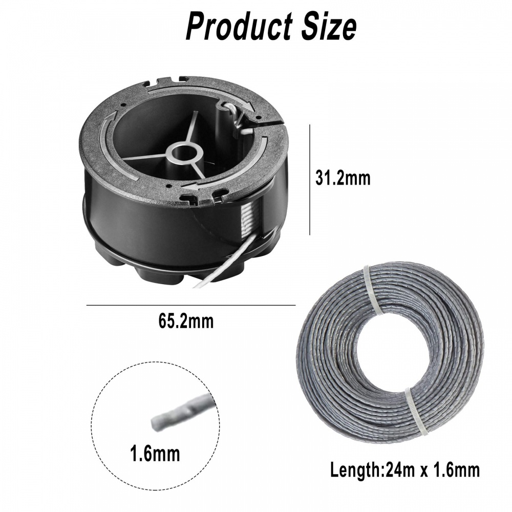 Cuộn Dây Nylon 24 Mx1.6 Mm 6 Mx1.6 Mm Chống Mài Mòn Cho Máy Cắt Cỏ