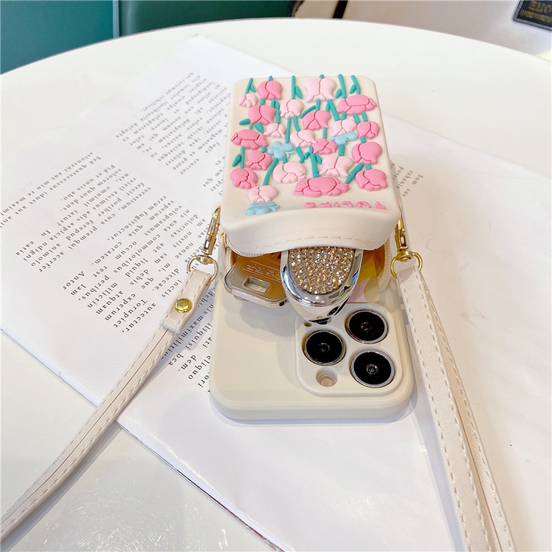 Ốp Điện Thoại Hình Hoa Tulip Sang Trọng Cho Iphone 14 Pro MAX 13 Mini 12 Pro MAX 11 XR X XS MAX 5 5s 6 6s 7 8 Plus Se 2020