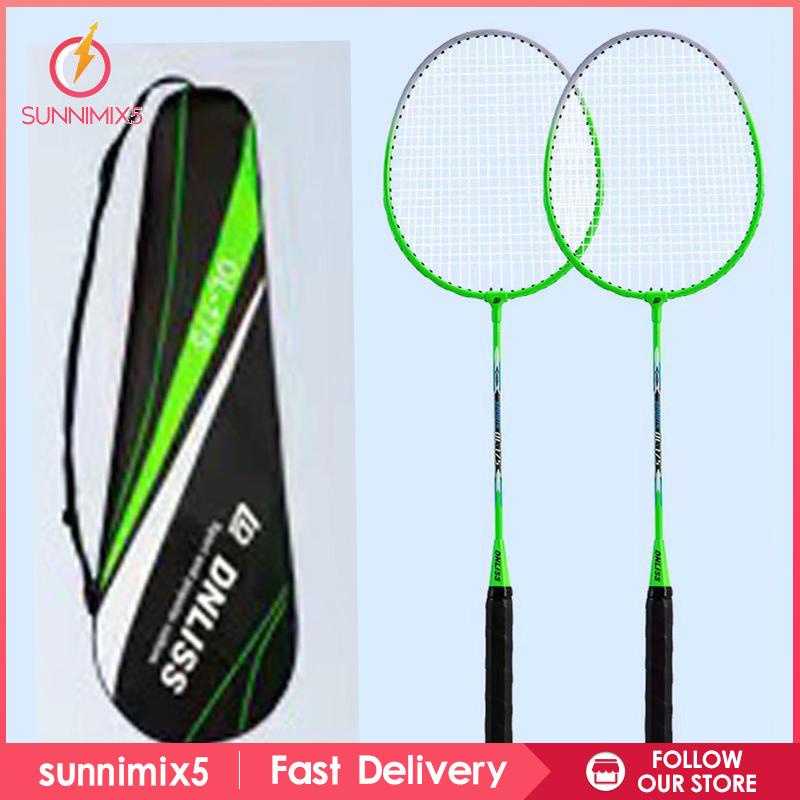 Set 2 Vợt Cầu Lông Gọn Nhẹ Cho Người Lớn Và Trẻ Em