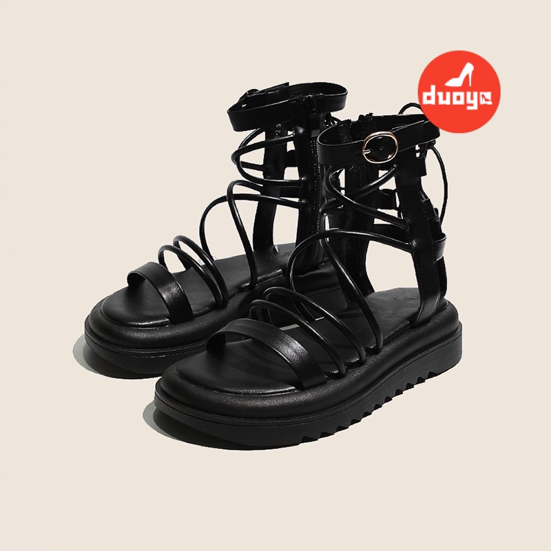 Duoya Giày Sandal Đế Mềm Dày Quai Chéo Chống Trượt Thời Trang Đi Biển