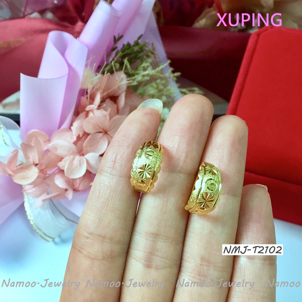 Khuyên Tai nữ Mạ Vàng T2102 Bản tròn, dùng hàng ngày ko cần tháo ra, BH 6 tháng