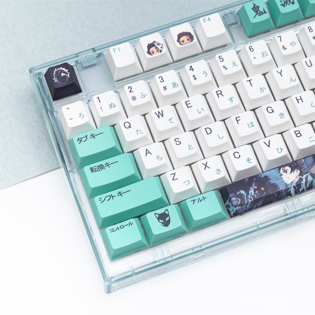Demon Slayer Anime KeyCaps Bộ Phím Rời Pbt 5 Mặt Hình Demon Slayer Cho Bàn Phím Cơ Chơi Game DIY