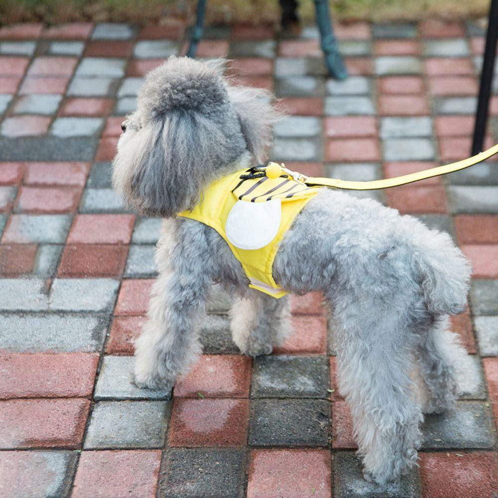 [COD] Dây Dắt Thú Cưng Đi Dạo Thoáng Khí Kèm Túi Đựng Đồ Ăn Vặt Hình Chú Ong Hoạt Hình 2023