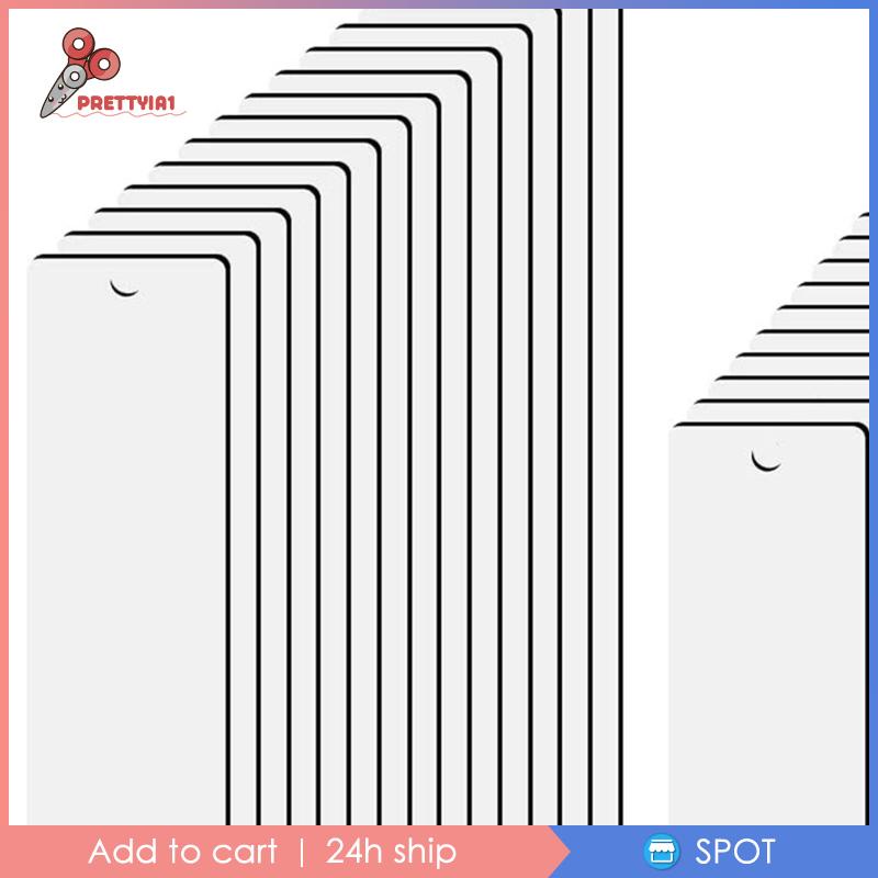 [Prettyia1] Thẻ Đánh Dấu Trang Sách Màu Trắng Kèm Tua Rua DIY