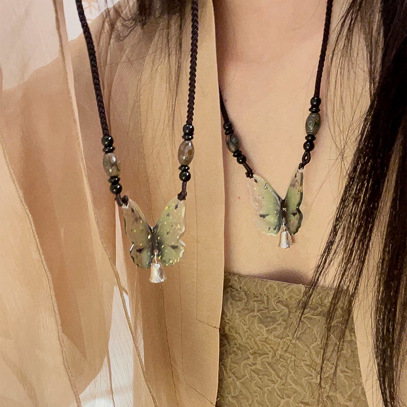 Vòng cổ Mặt Hình Bướm Phong Cách Vintage Thời Trang