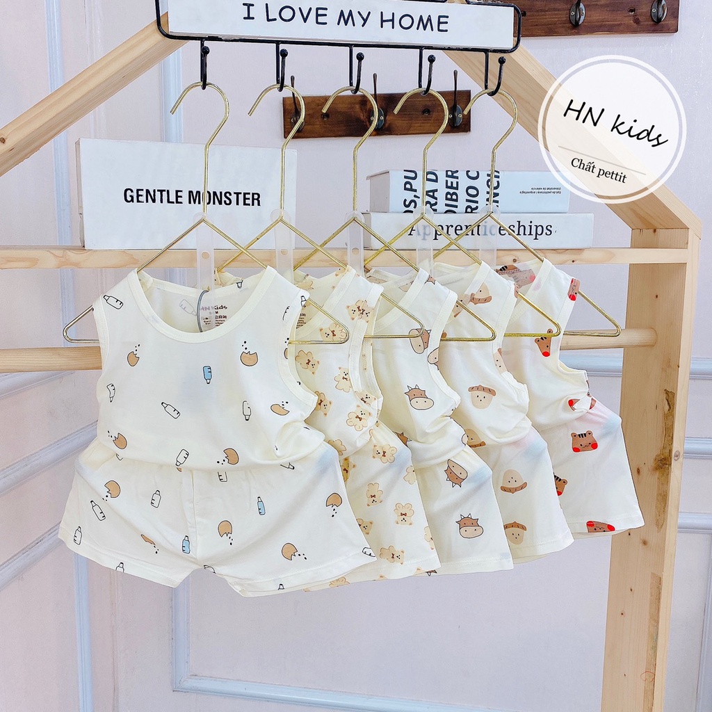 B4003- Bộ SN cài vai họa tiết HN kids NB-18m12kg