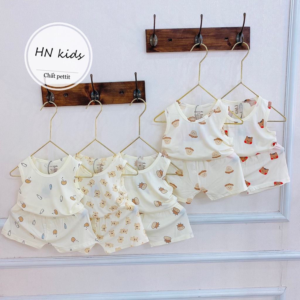 B4003- Bộ SN cài vai họa tiết HN kids NB-18m12kg