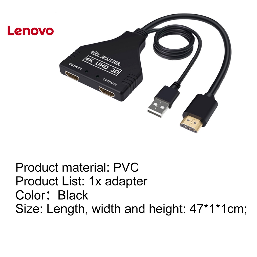 Bộ Chuyển Đổi Video Hướng Dương Với Nguồn USB 1080P HD-Compatible Video Adapter 1 Đầu Vào 2 HDMI Cho TV Laptop Pro