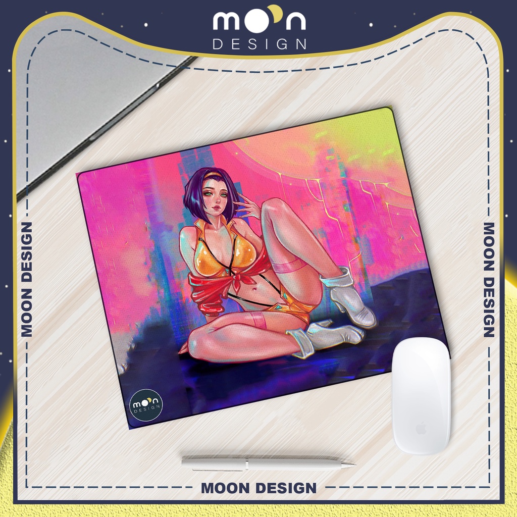Miếng Lót Chuột Gaming in hình Cô Gái Sexy Art Pad Decor bàn làm việc size Tròn 25/35/21x26/25x31