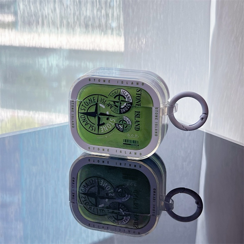 Vỏ Bảo Vệ Hộp Sạc Tai Nghe Bluetooth AirPods 1 / 2 gen3 Pro2 2022 Bằng Silicon TPU Mềm Trong Suốt Chống Rơi Hình Hòn Đảo Đá Thời Trang