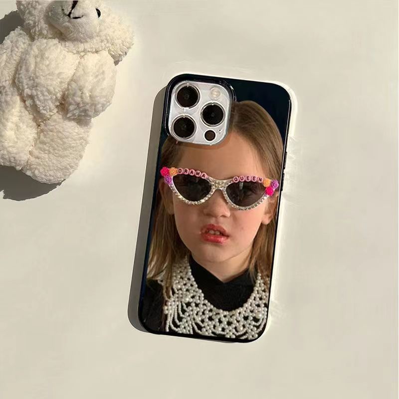 ✅Ốp Điện Thoại Màu Đen Họa Tiết Cô Gái Vui Nhộn Cho Iphone 11iphone12proins XR max Niche 14 13 LKSK