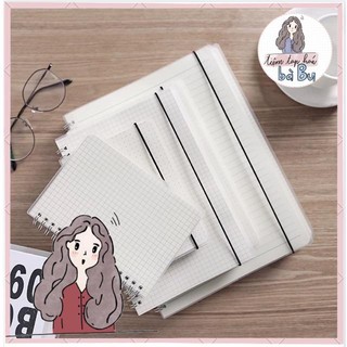 Sổ lò xo kèm giấy ruột grid/dot size a4, a5, a6, b5🌿 (loại sổ mới k có dây chun)