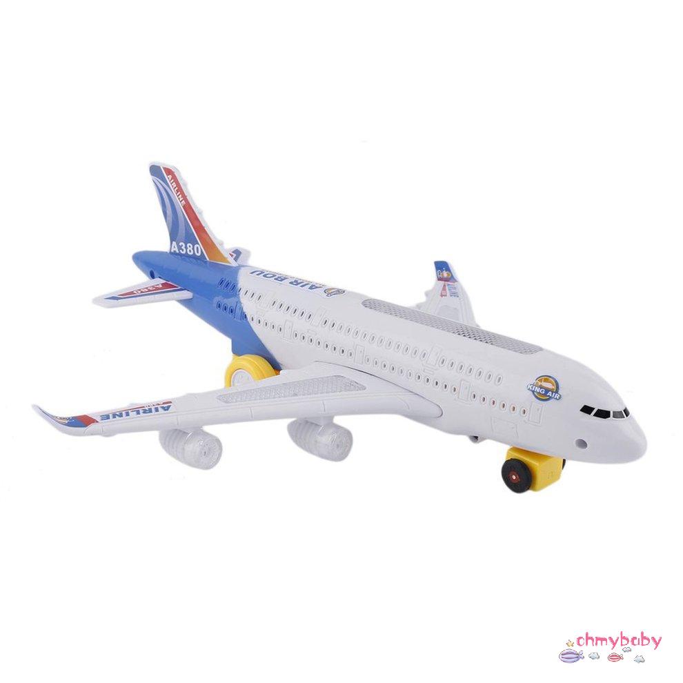 [Trong kho] Nhiều Màu Nhựa ABS Ngộ Nghĩnh 330*85*65Mm Led Đèn Loe Flash Máy Bay Đồ Chơi Âm Thanh Nhạc Chiếu Sáng Trẻ Em đồ [P/6]