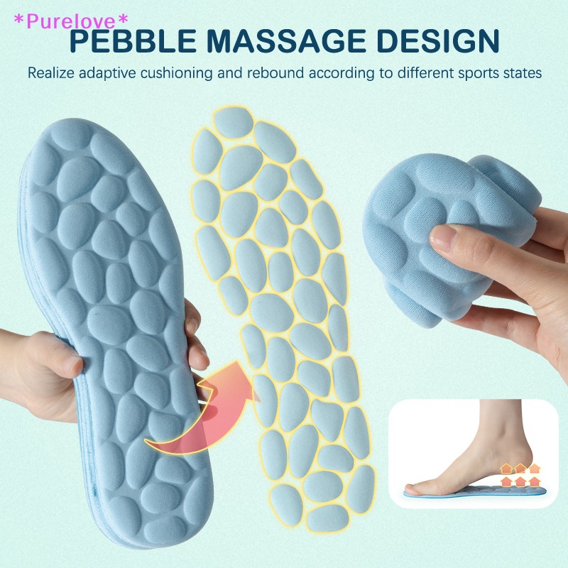 1 Cặp Miếng Lót Giày Thể Thao Bằng Cao Su Non Thoáng Khí Dành Cho Nam Và Nữ Mới