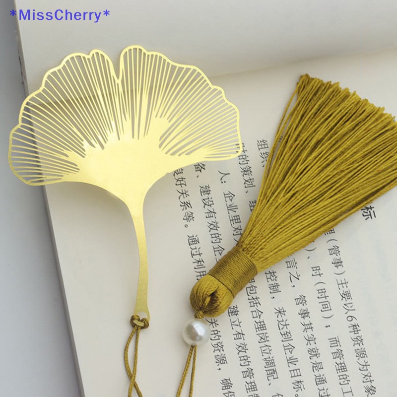 Mchy &gt; Kẹp Đánh Dấu Trang Sách Hình Lá Phong Rỗng Kiểu Trung Hoa Cổ Điển Tua Rua Mới