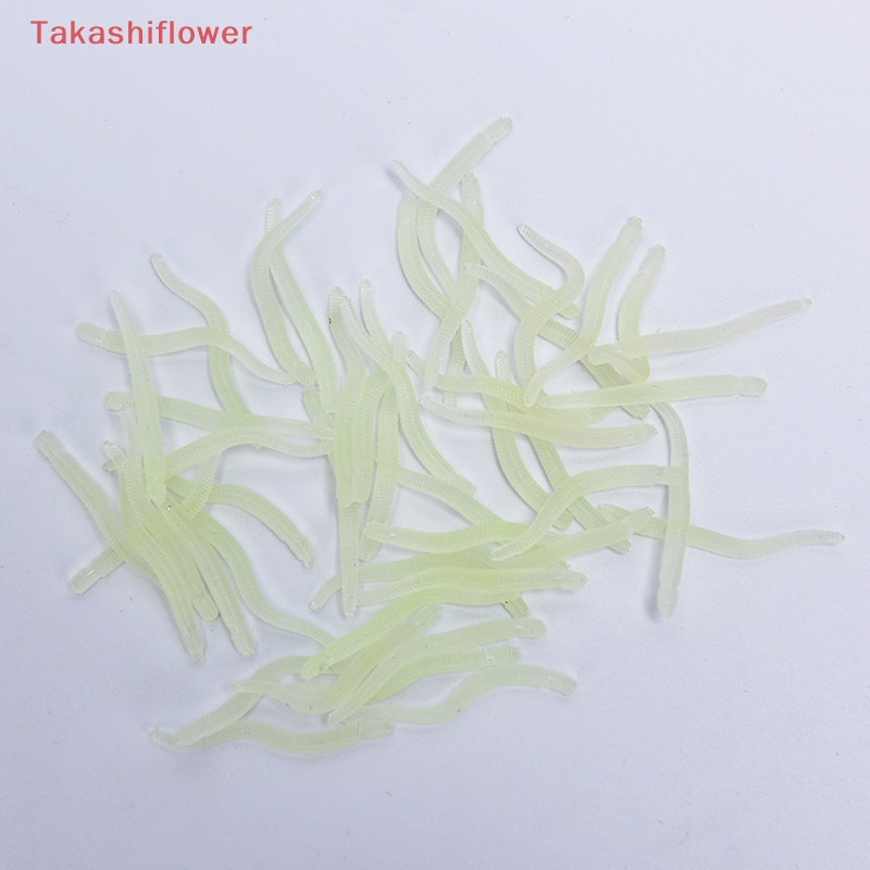 Set 50 Mồi Câu Cá Giả Hình Sâu Mềm 35mm Chất Lượng Cao