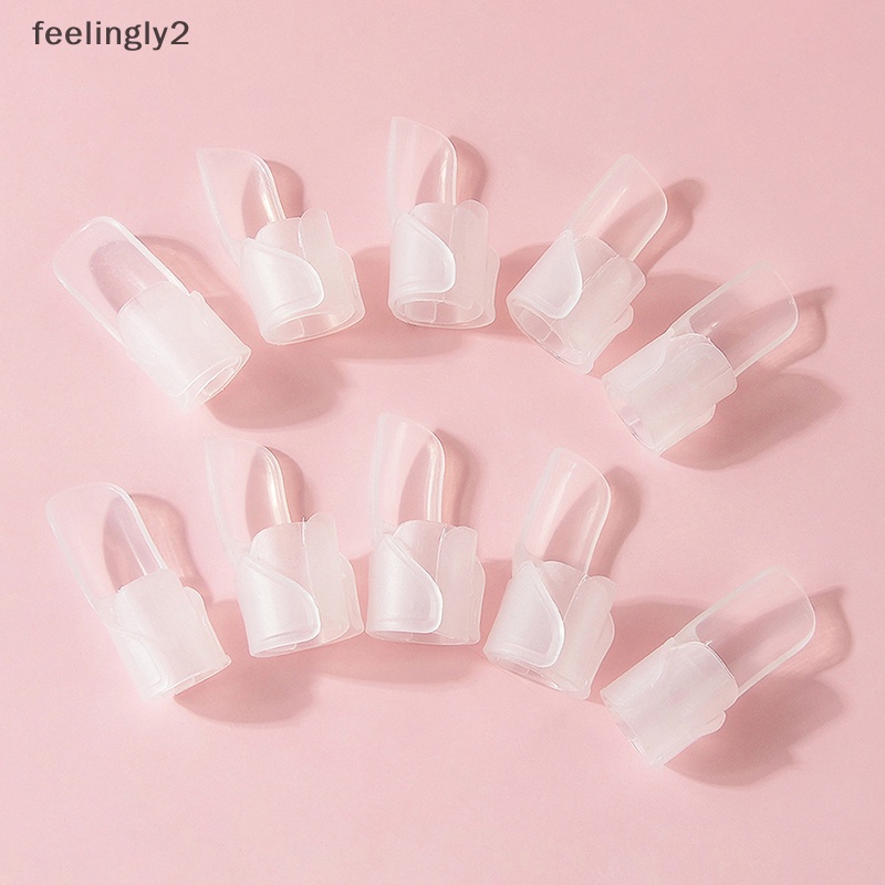 Set 10 Nắp Nhựa Bảo Vệ Móng Tay Nghệ Thuật