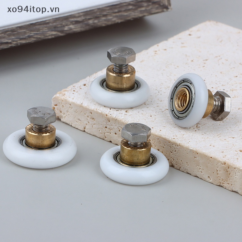 Xoitop Set 4 Bánh Xe Ròng Rọc Gắn Cửa Nhà Tắm / Cửa Kính Trượt Tiện Dụng