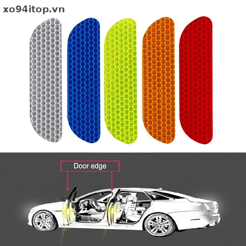 Set 4 Đề Can Phản Quang Cảnh Báo Nhắc Nhở Mở Cửa Chống Va Chạm An Toàn Thông Dụng