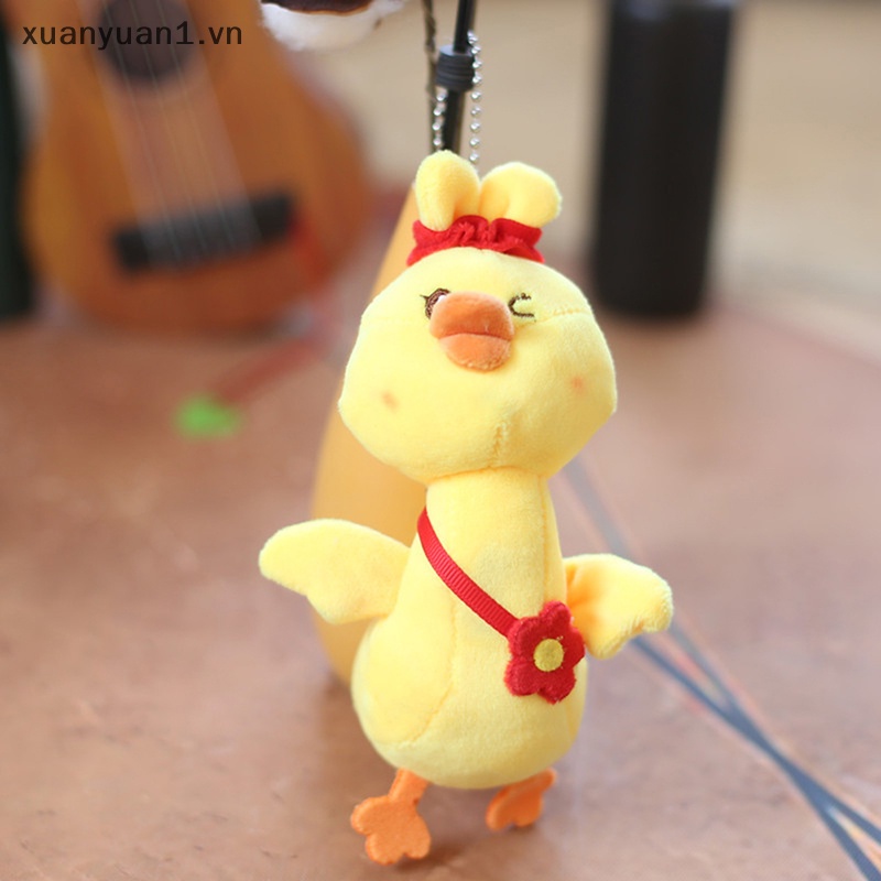 1 Vịt Nhồi Bông 15cm Đội Mũ Đáng Yêu