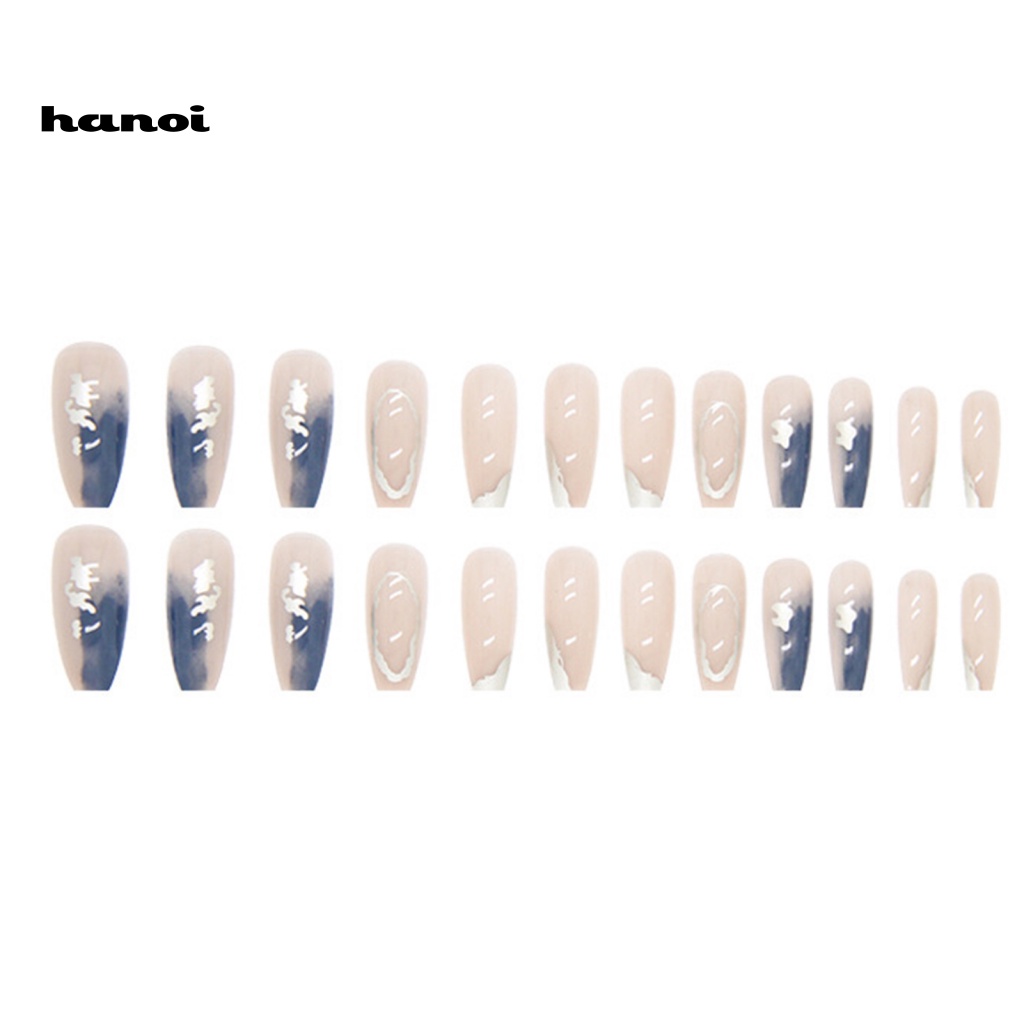 Miếng Dán Trang Trí Móng Tay Bằng ABS Màu Gradient Xanh Dương Dễ Sử Dụng Dành Cho Nữ