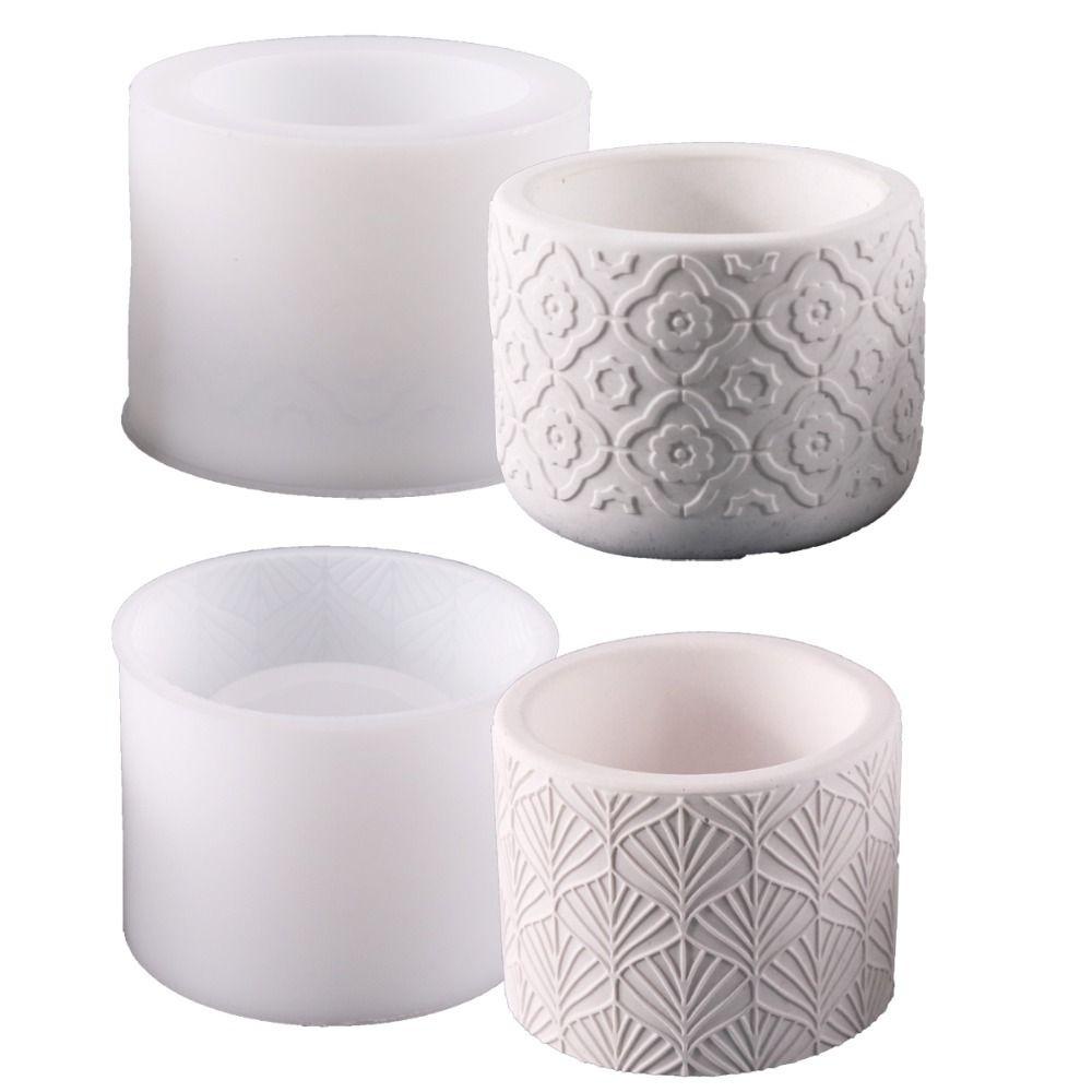 Khuôn Làm Chậu Hoa Hình Trụ Bằng Nhựa Resin