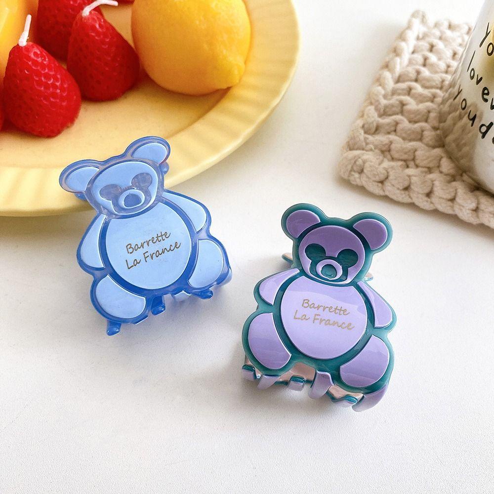 Kẹp Tóc Đuôi Ngựa Hình Gấu / Cua / Chữ Phong Cách Hàn Quốc Thanh Lịch