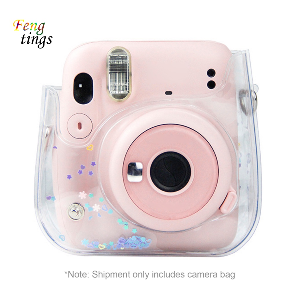 Túi Đựng Máy Ảnh Polaroid Mini 11 / 9 / 8 Trong Suốt Có Nước Kim Tuyến Chống Bụi Tiện Dụng