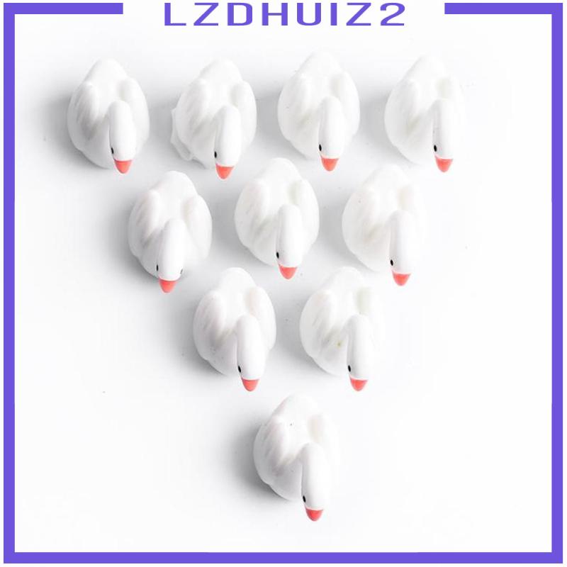 Bộ 10 Tượng Nhỏ Màu Trắng Dùng Trang Trí Tiểu Cảnh