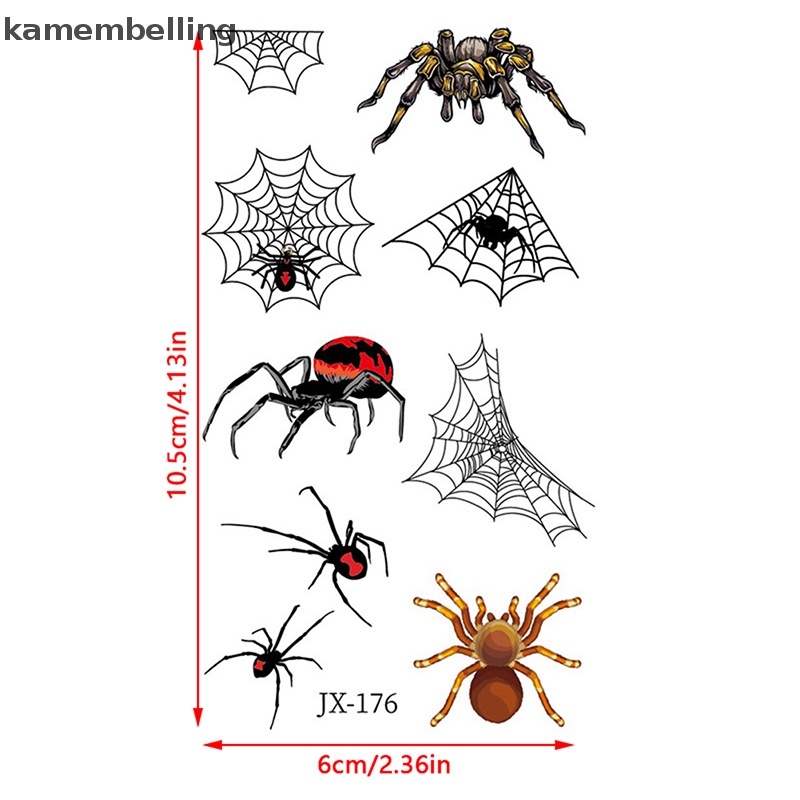 Set 12 Hình Xăm Dán Chủ Đề Halloween Độc Đáo