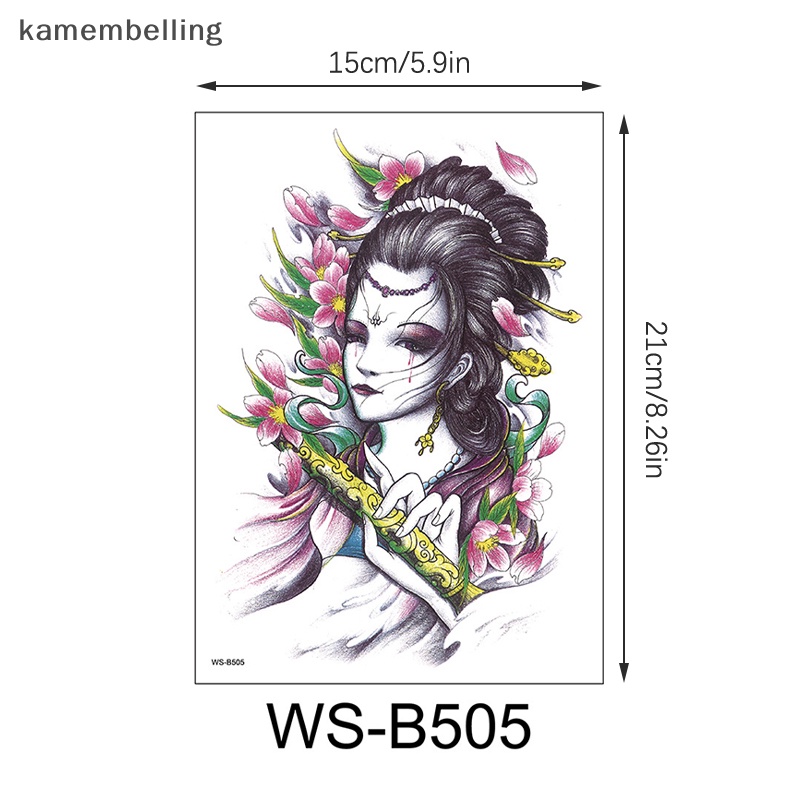 Hình Xăm Dán Tạm Thời kamembelling Chống Nước Hình Cô Gái Gợi Cảm Cổ Điển