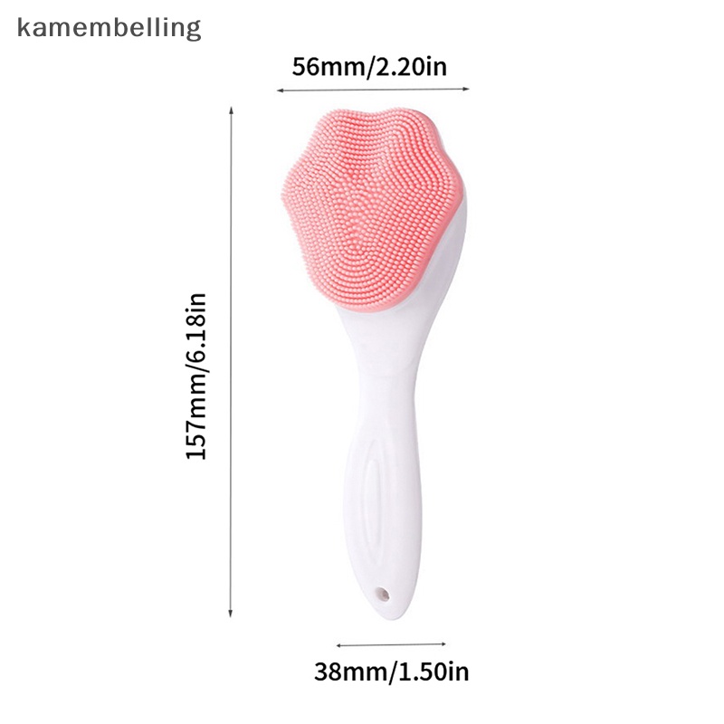 Kamembelling Cọ Rửa Mặt Làm Sạch Lỗ Chân Lông Tay Cầm Hình Móng Mèo Bằng Silicone