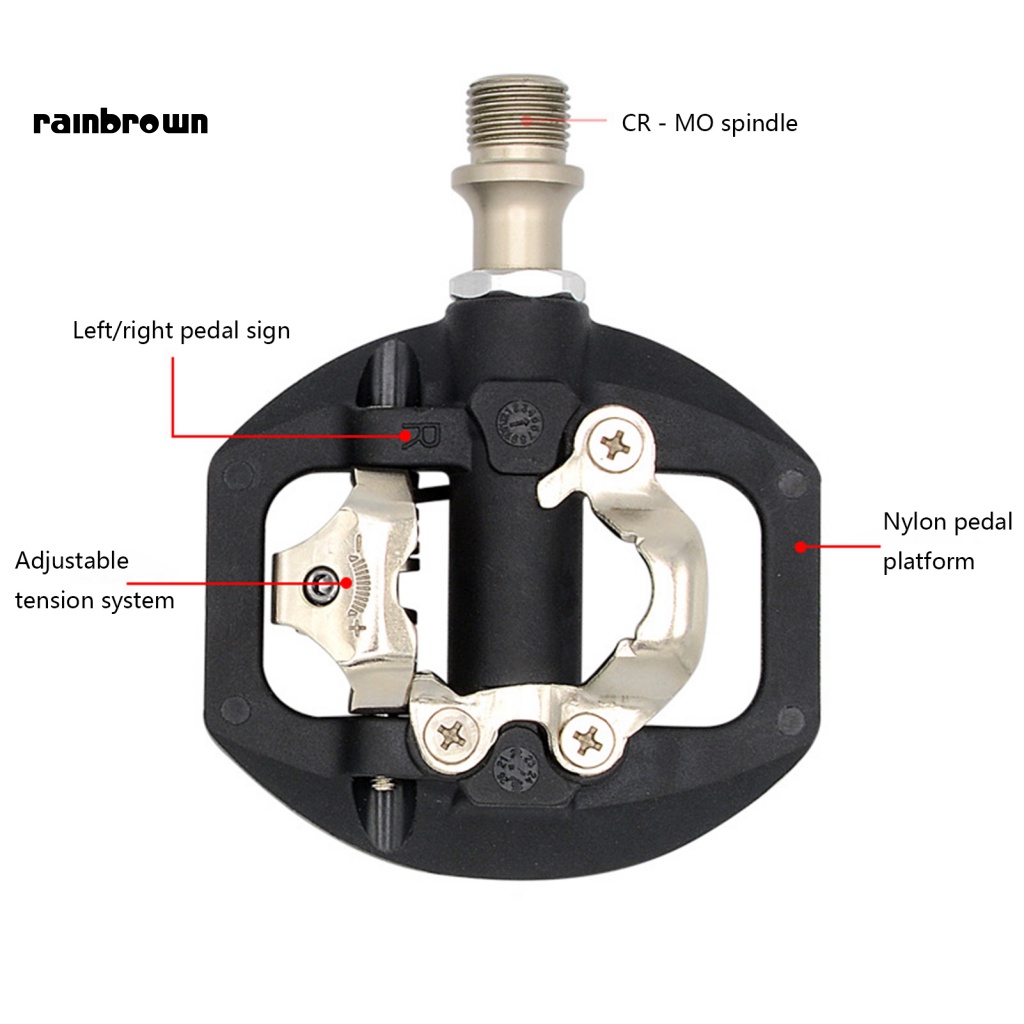 1 Bộ Bàn Đạp Tự Khóa Chất Lượng Cao Cho Xe MTB
