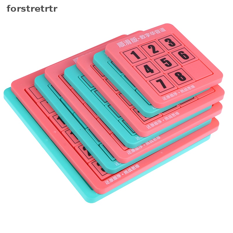 Forstretrtr Đồ Chơi Bảng Trượt Xếp Hình Số Huarong Road EN