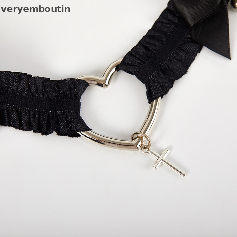 Đai Nịt Bít Tất Ren Co Giãn Đính Nơ Phong Cách Gothic