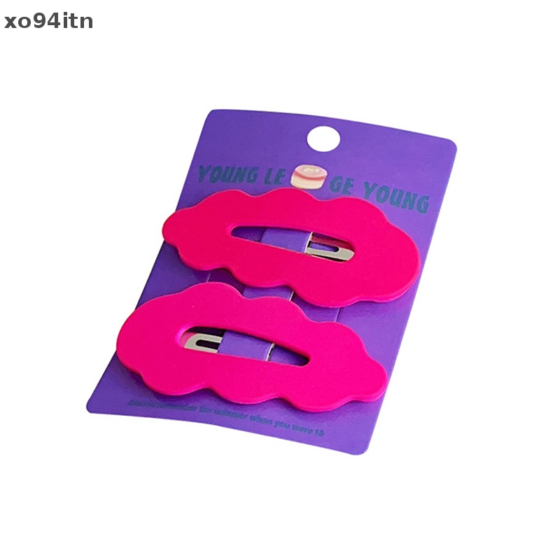 Set 2 Kẹp Tóc Hình Đám Mây Nhiều Màu Sắc Dễ Thương