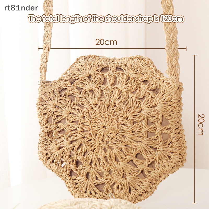 Túi Rơm Đeo Chéo Handmade Thời Trang Đi Biển Mùa Hè Cho Nữ
