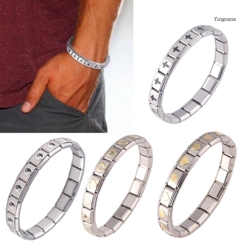 [CH *] Vòng Đeo Tay Chuỗi Xích Co Giãn Đơn Giản Hình Thái Cực Quyền / Trá